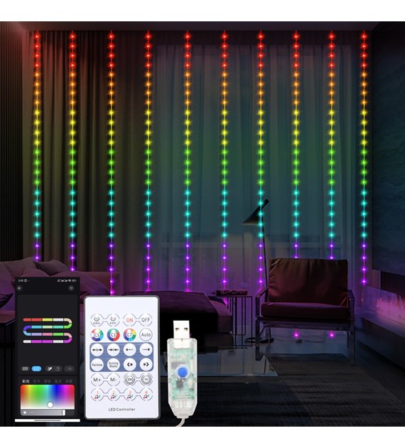 Kurtyna Wizard Pchełka 3*3m 300LED RGB