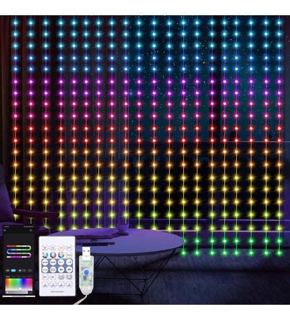 Kurtyna Wizard Kulka 2*2m 400LED RGB