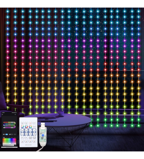 Kurtyna Wizard Kulka 2*2m 400LED RGB