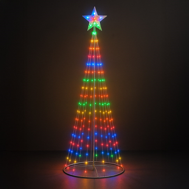 Choinka LED 1,8m 269LED RGB + 2700K IP44