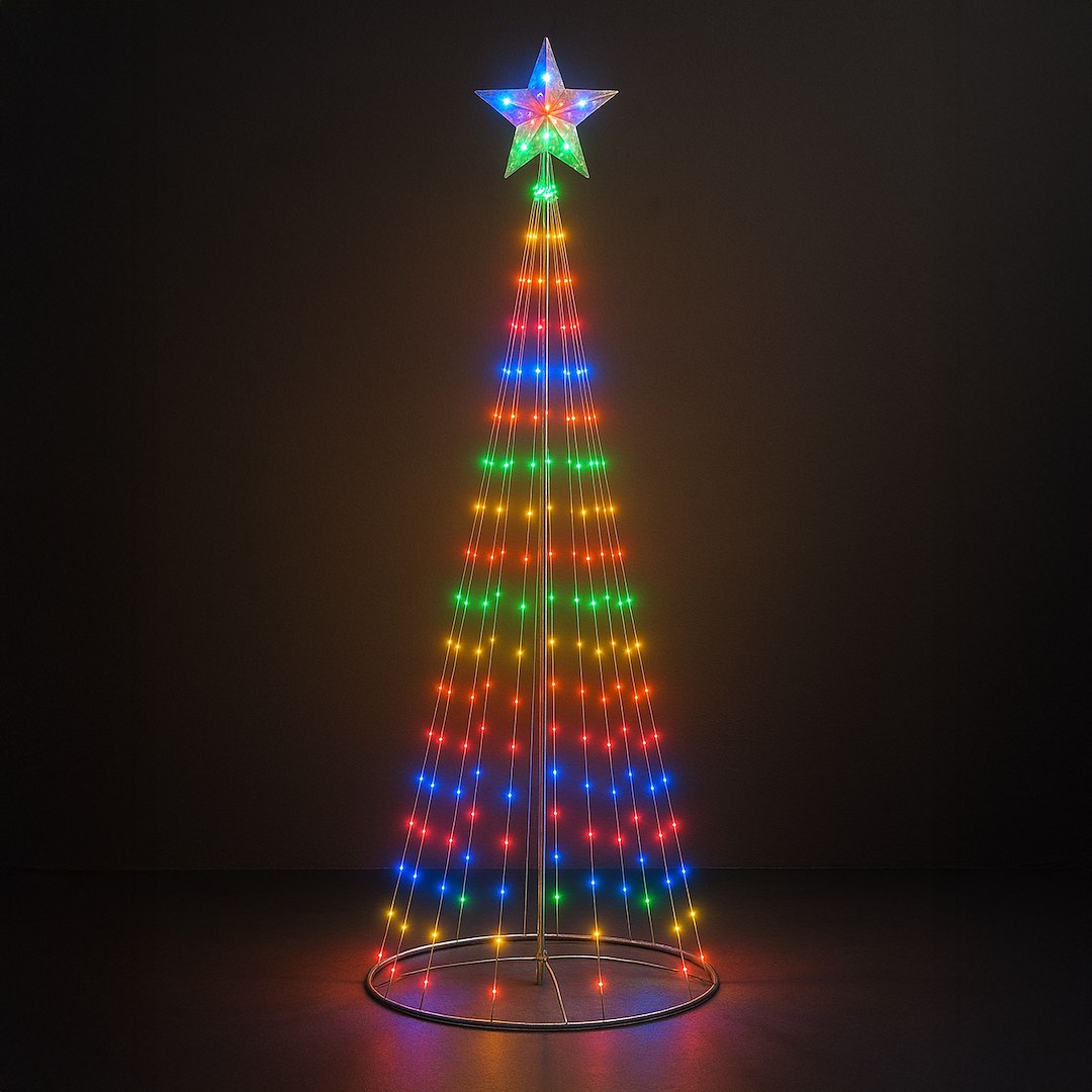 Choinka LED 1,8m 269LED RGB + 2700K IP44