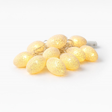 Bawełniane Jajka Wielkanocne Led Biały