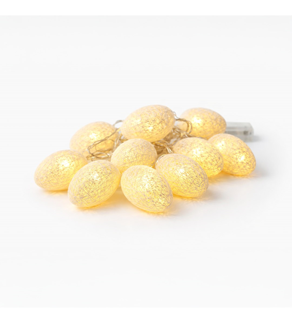 Bawełniane Jajka Wielkanocne Led Biały