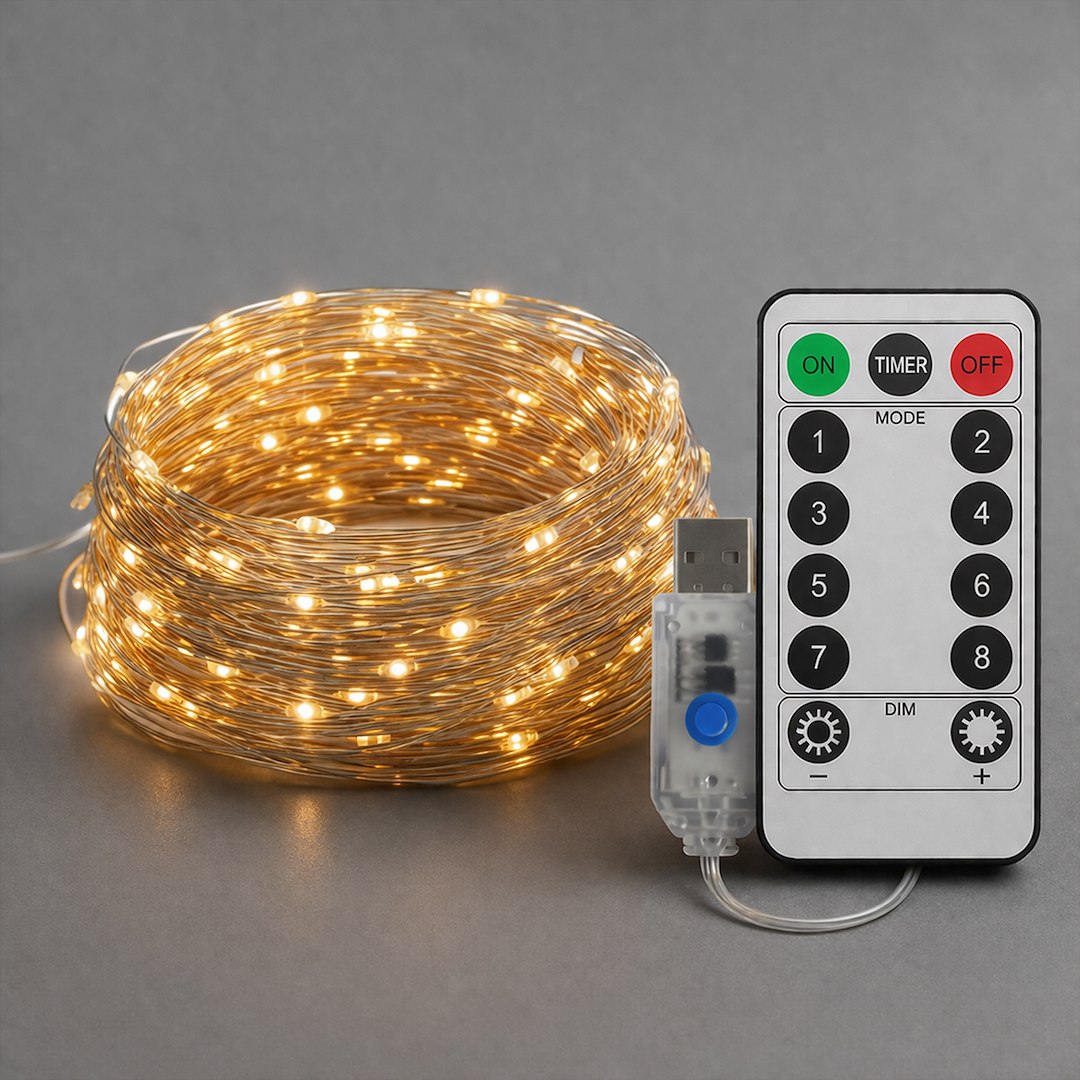 Kurtyna Okienna Girlanda Mery 300 LED USB Ciepła 3000K Milagro