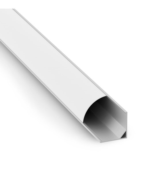 Profil LED kątowy NR zestaw z kloszem mlecznym 2m