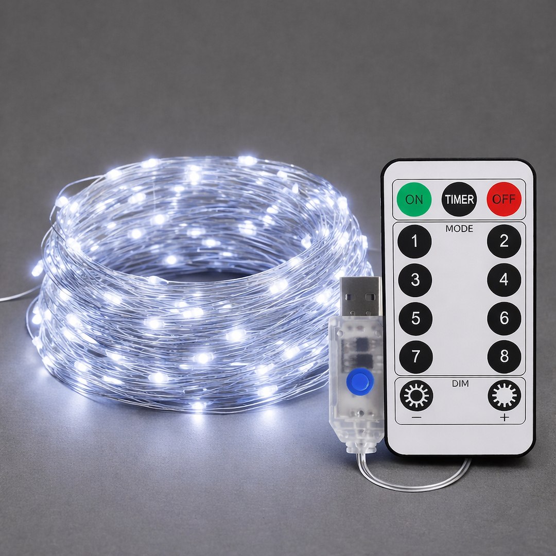 Kurtyna Okienna Girlanda Mery 300 LED USB Zimna 9000K Milagro
