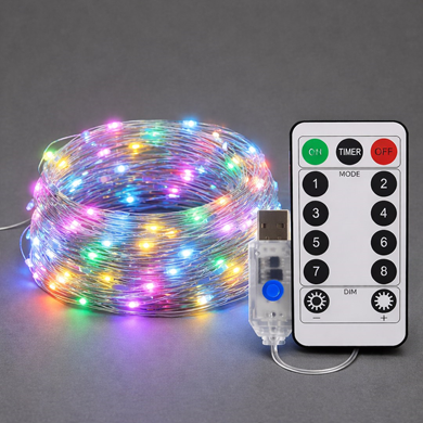 Kurtyna Okienna Girlanda Mery 300 LED USB Kolorowa