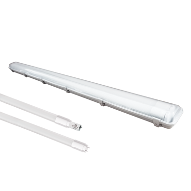 ZESTAW OPRAWA HERMETYCZNA 2x120cm POD ŚWIETLÓWKĘ LED + 2x ŚWIETLÓWKI LED 18W 120CM 4000K