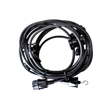 Girlanda Profesjonalna IP44 5M + Hak Końcowy Czarny