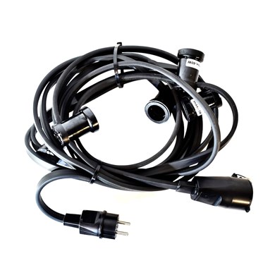 Girlanda Profesjonalna IP44 10M + Gniazdo Czarny