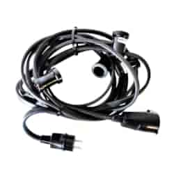 Girlanda Profesjonalna IP44 17M + Gniazdo Czarny