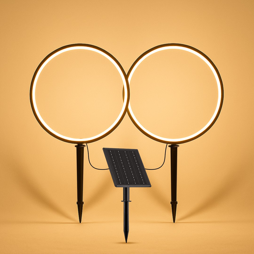 Lampa Solarna Rings 2x1,5W 2x25lm 3000K Milagro