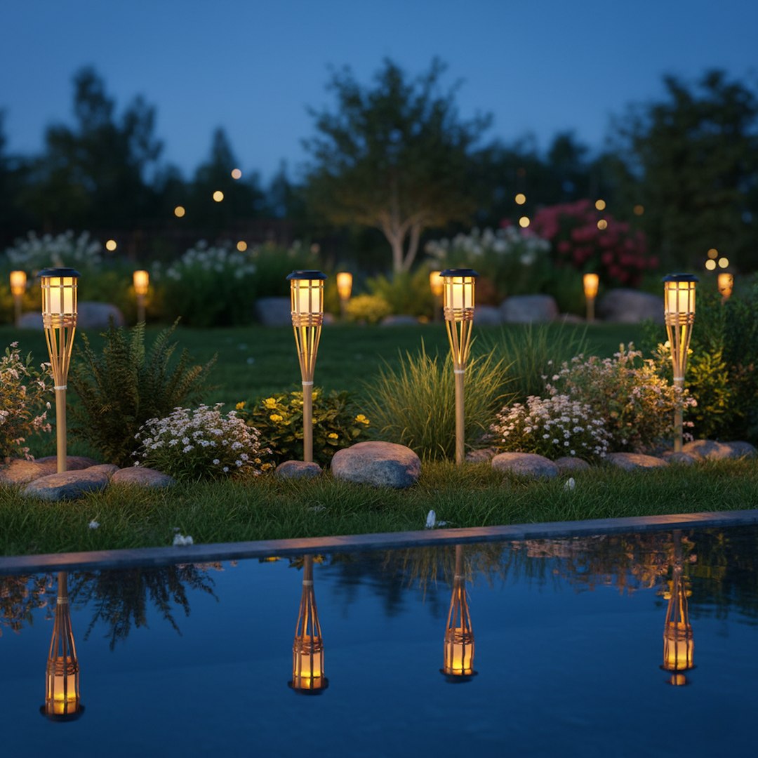 Lampka Solarna Bamboo 1800K IP44 Milagro — widok produktu