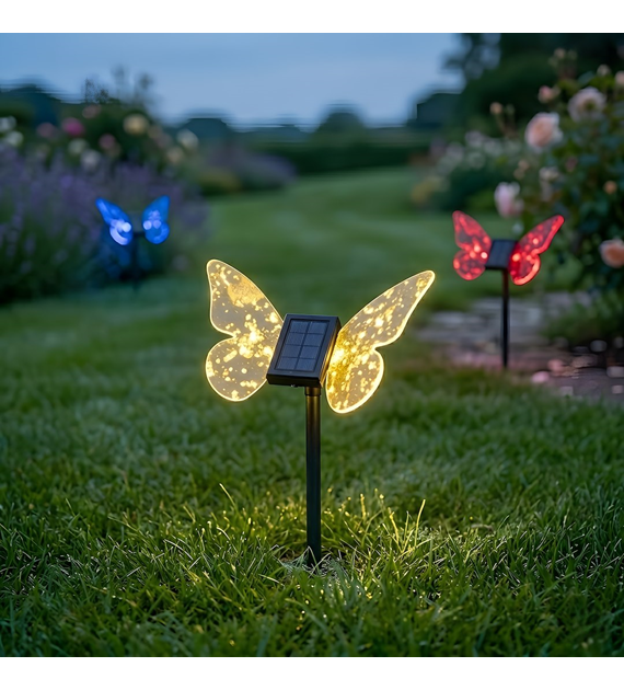 Lampka Solarna Butterfly RGB IP44