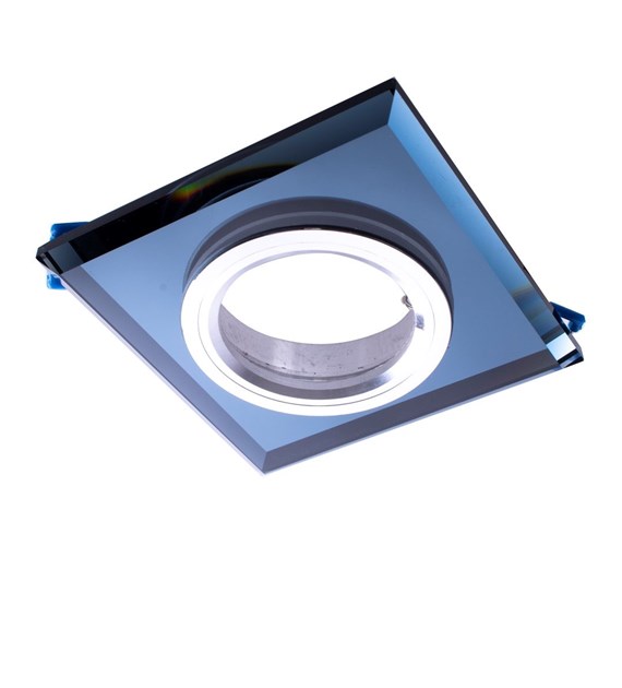 Oczko sufitowe szklane KWADRATOWE. Kolor: CZARNY