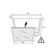 RAMKA 60x60 DO PANELU LED PLASTIKOWA