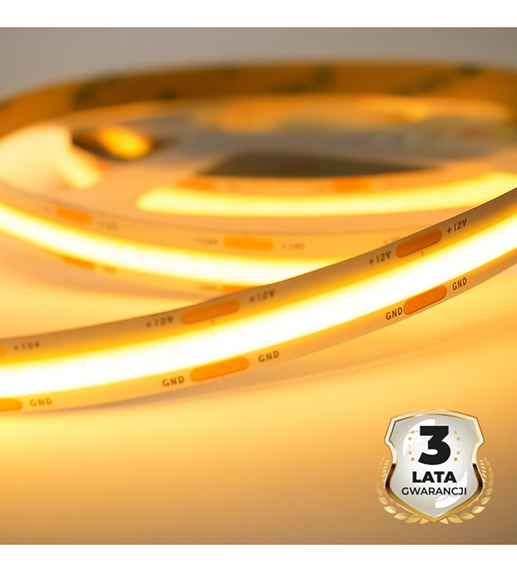 Taśma COB 5W/460lm/320/m  3000K IP20 12V 30m
