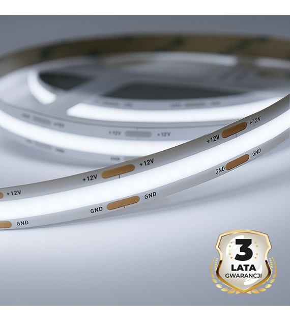 Taśma COB 5W/460lm/320/m  6500K IP20 12V 30m