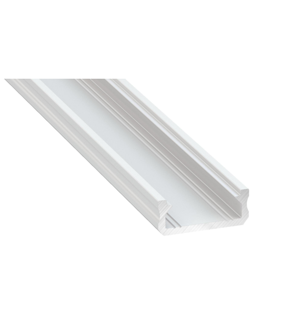 PROFIL ALUMINOWY BIAŁY TYP D 1m + KLOSZ MLECZNY (D BIAŁY-1M)