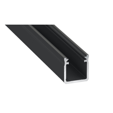 PROFIL ALUMINIOWY CZARNY TYP Y 1m + KLOSZ MLECZNY