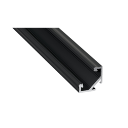 PROFIL ALUMINIOWY NAROŻNY CZARNY TYP C 1m + KLOSZ MLECZNY