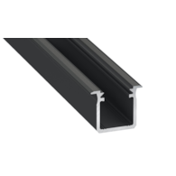 PROFIL ALUMINOWY CZARNY TYP G 1m + KLOSZ MLECZNY