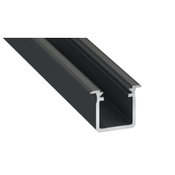 PROFIL ALUMINOWY CZARNY TYP G 1m + KLOSZ MLECZNY
