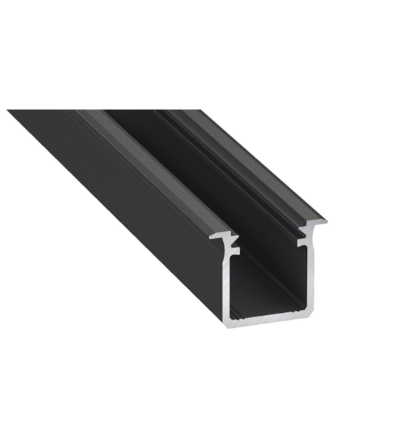 PROFIL ALUMINOWY CZARNY TYP G 1m + KLOSZ MLECZNY