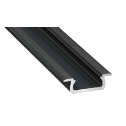 PROFIL ALUMINIOWY CZARNY TYP Z 1m + KLOSZ MLECZNY