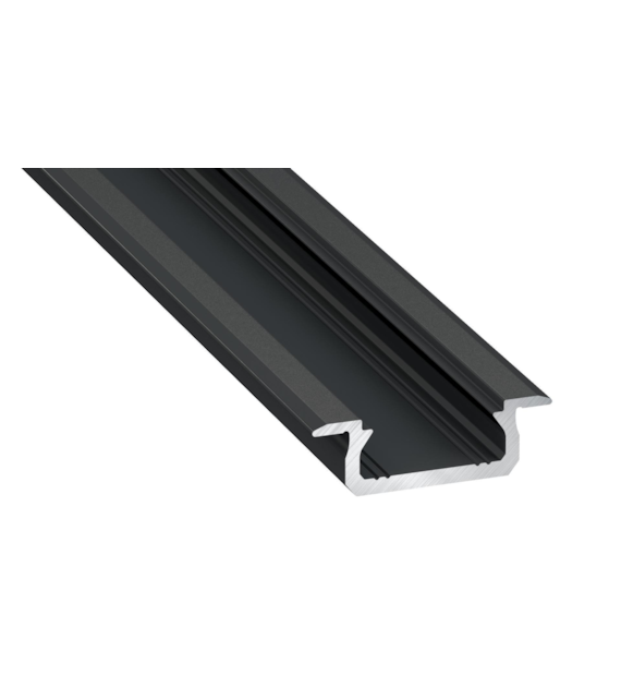 PROFIL ALUMINIOWY CZARNY TYP Z 1m + KLOSZ MLECZNY