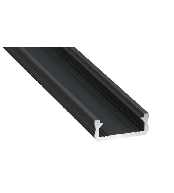 PROFIL ALUMINIOWY CZARNY TYP D 1m + KLOSZ MLECZNY