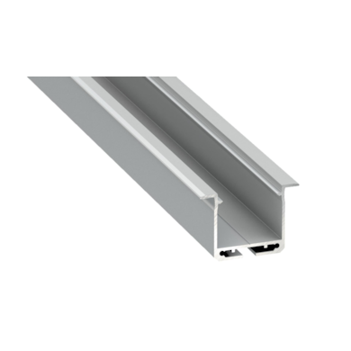 PROFIL ALUMINIOWY SREBRNY TYP K 2m + KLOSZ MLECZNY, SPRĘŻYNA MONTAŻOWA