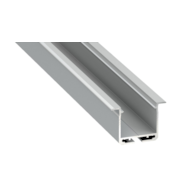 PROFIL ALUMINIOWY SREBRNY TYP K 2m + KLOSZ MLECZNY, SPRĘŻYNA MONTAŻOWA
