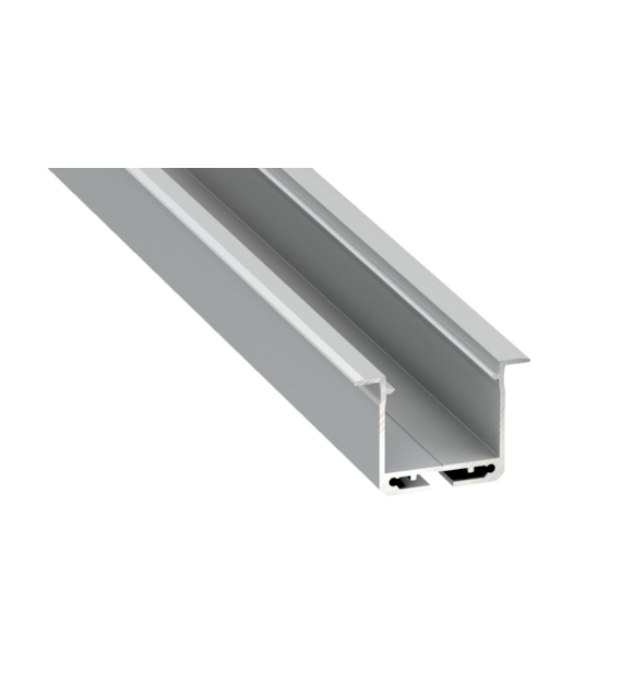PROFIL ALUMINIOWY SREBRNY TYP K 2m + KLOSZ MLECZNY, SPRĘŻYNA MONTAŻOWA