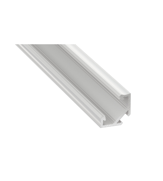 PROFIL ALUMINIOWY NAROŻNY BIAŁY TYP C 1m + KLOSZ MLECZNY