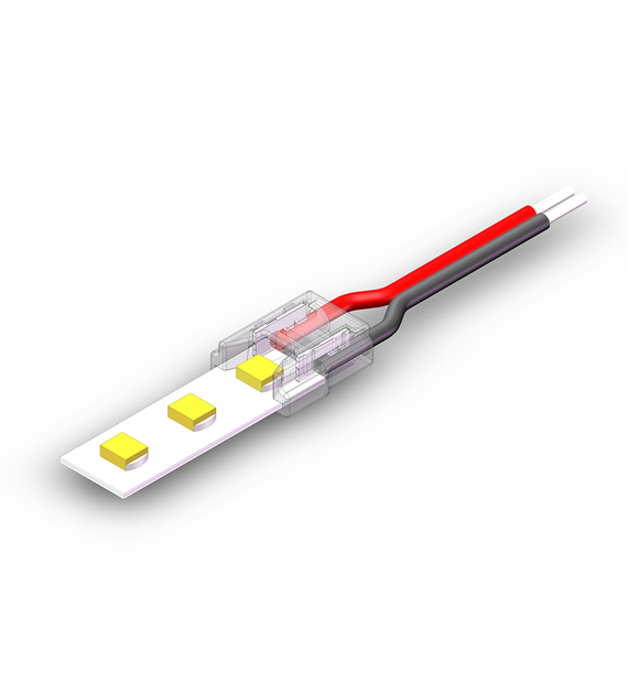 Złączka Zatrzaskowa SMD/COB Typ: Prosty 2Pin 8mm 4A + kabel 15cm