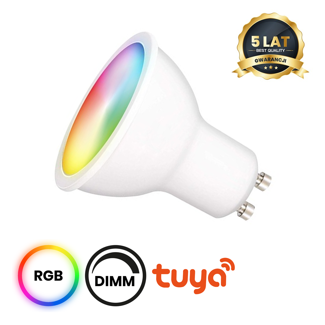 Żarówka LED Wi-FI GU10 5W Smart Tuya RGB+CCT+DIM