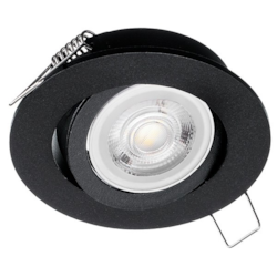 Oczko sufitowe okrągłe ruchome IP20 Black