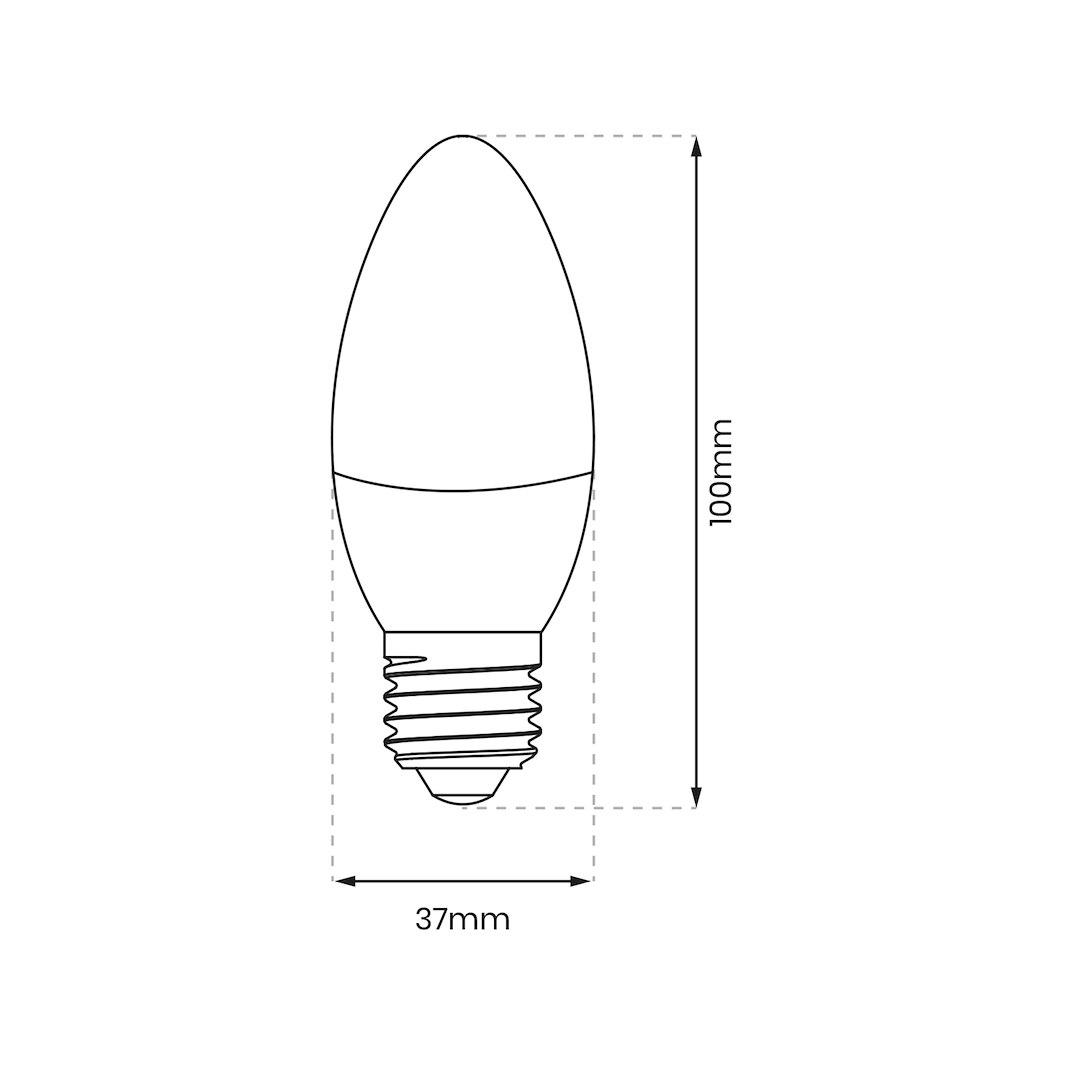 Żarówka LED 7W E27 C37 6000K Milagro — widok produktu