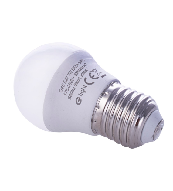 Żarówka LED 7W E27 G45. Barwa: Ciepła