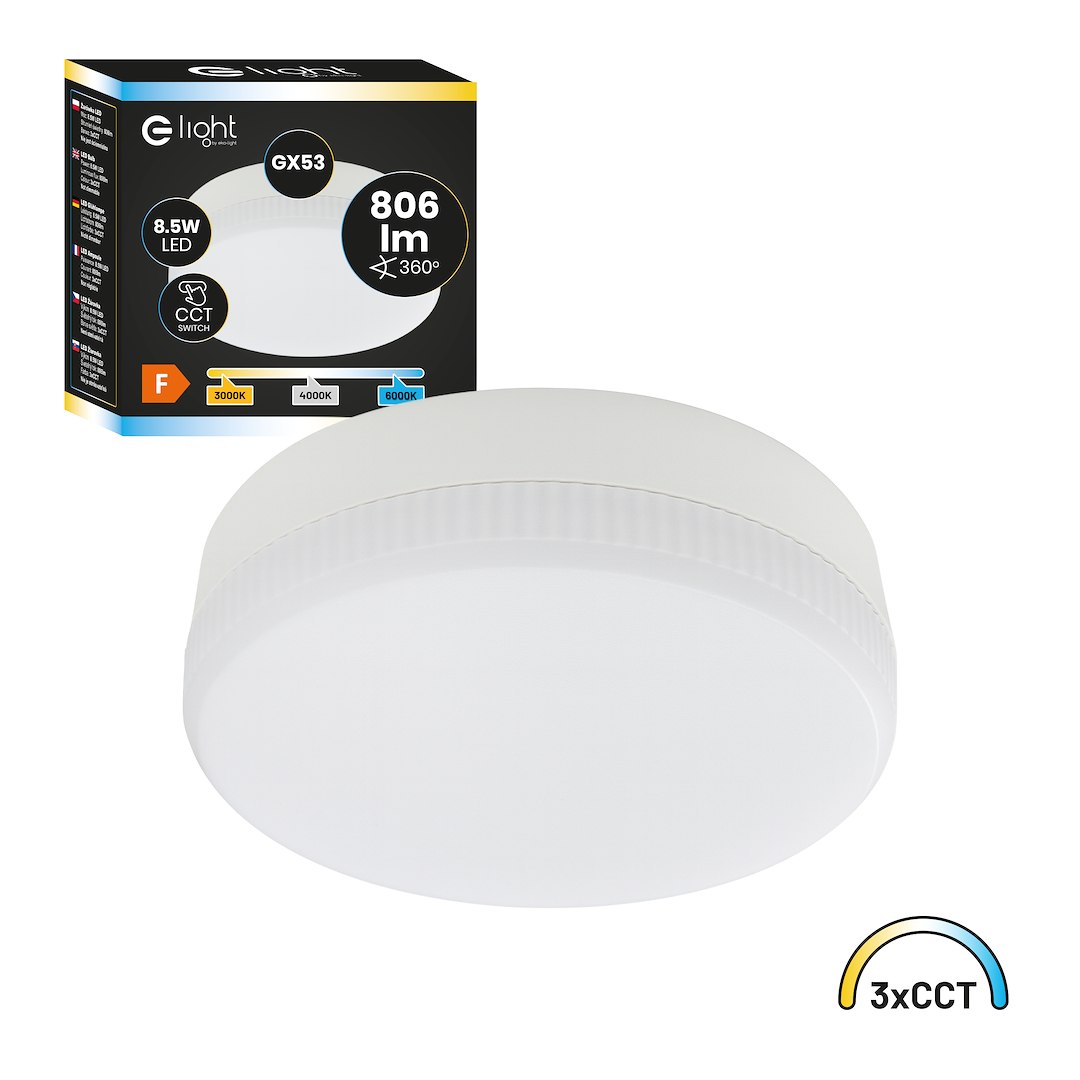 Żarówka Led Gx53 8,5W 806lm 3CCT Milagro