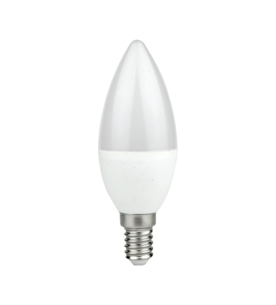 Żarówka LED 7W E14 C37. Świeczka Barwa: 6500K