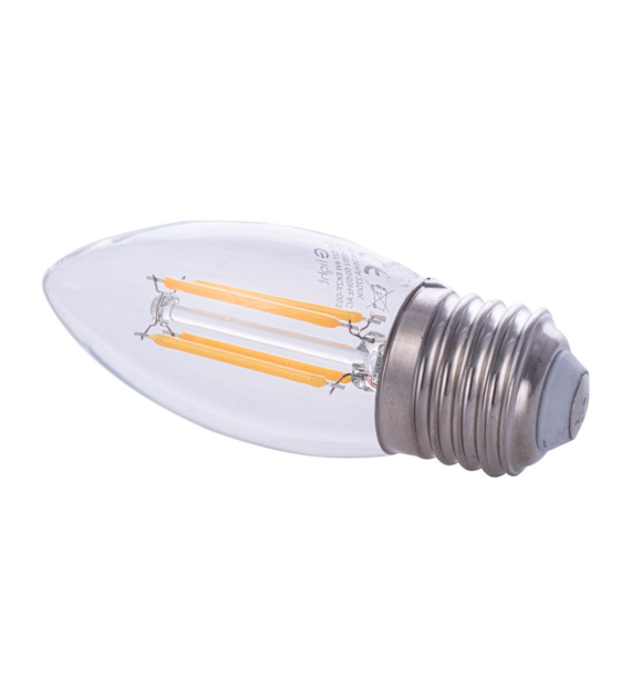 Żarówka Filamentowa LED 4W C37 E27 2700K