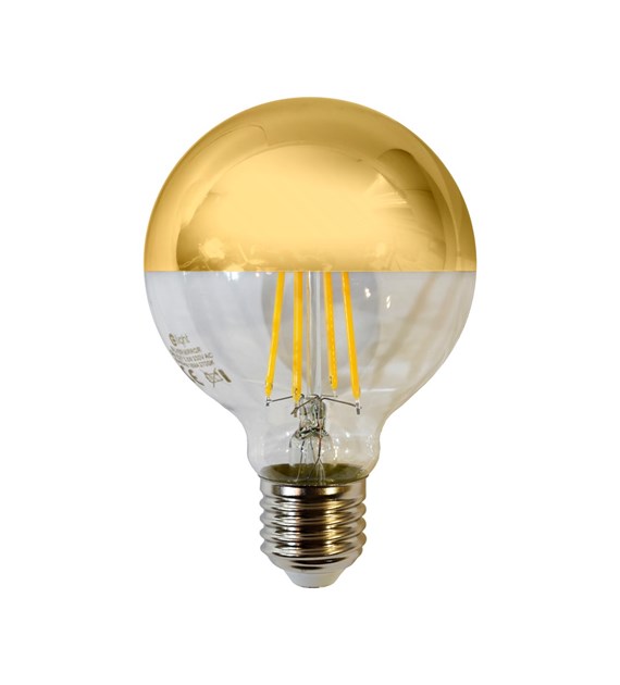 Żarówka Filamentowa LED 5W G80 E27 GOLD Barwa: Ciepła