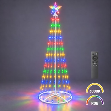 Choinka LED 1,8m 269LED 2700K + RGB IP44