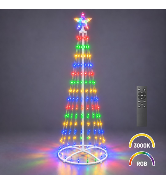 Choinka LED 1,8m 269LED 2700K + RGB IP44