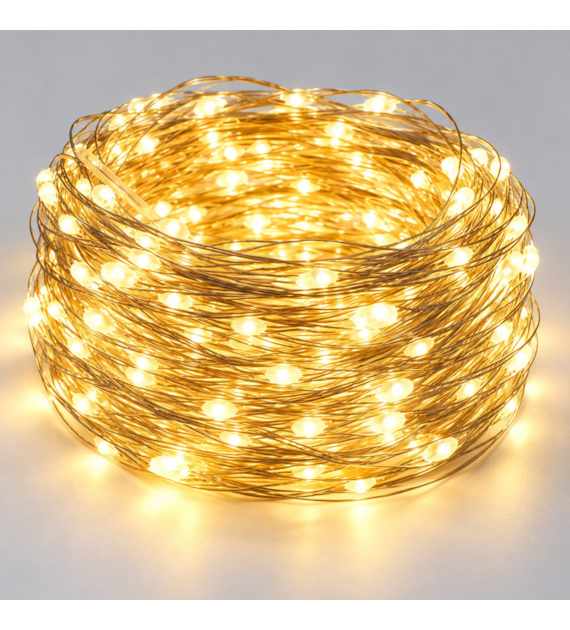 Lampki Drucik 200LED 20m 2700K 3*AA