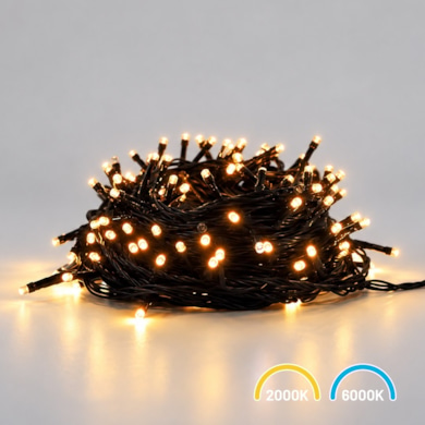 Wąż 200LED 10m 2200K + RGB 9 Trybów IP44
