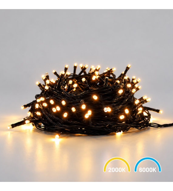 Wąż 200LED 10m 2200K + RGB 9 Trybów IP44
