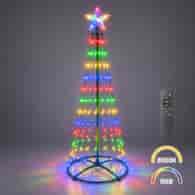 Choinka LED 1,5m 205LED 3000K + RGB IP44 Zielony